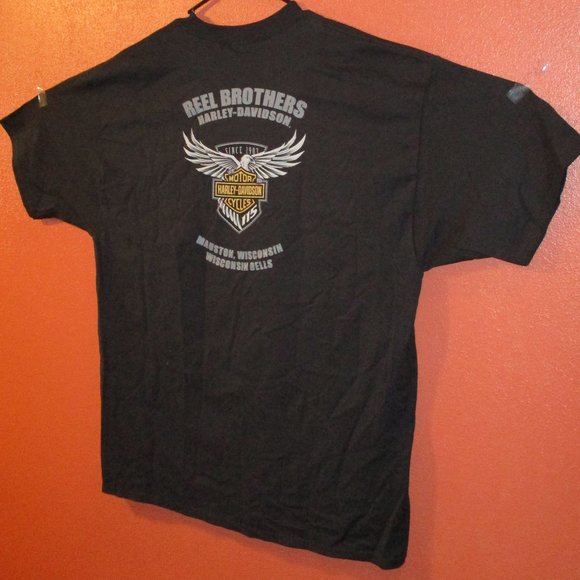 Harley Davidson Motorcycle NEW Men 2X Large Black Orange White Dealership Shirt - Picture 9 of 12